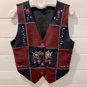 ❤️Wool Patchwork Embroidered Vest - SYMBOL 2000 (Size S)❤️